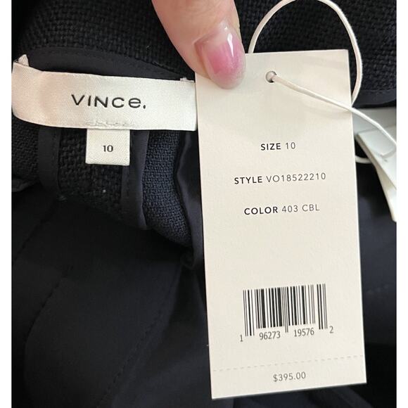 Vince‎ Black Wide Leg Side Zip Center Seam Women's Twill Gaucho Pants Size 10 - Picture 3 of 5